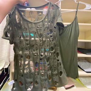 Moss Green Bailey 44 Tank Top & Sweater